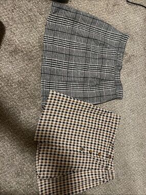 Two Plaid Mini Skirts - Nordstrom Rack Size M